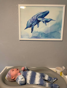 Whale Snuggles - 18x24" Giclee print